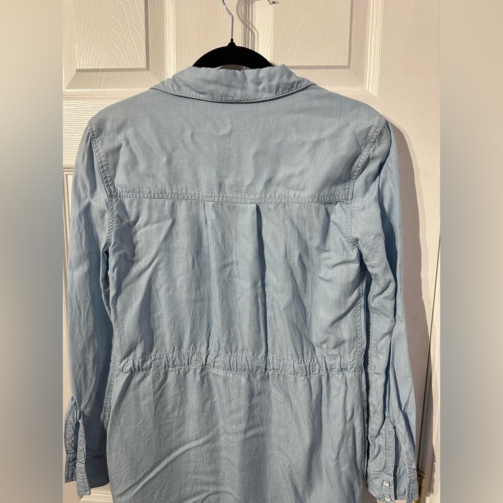 Athleta Light Blue Denim Shirt Dress XS - Picture 13 of 15